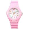 CASIO analog wristwatch LRW-200H-4B2V women kids cheap pastel pink multicolor overseas model.