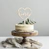 ESJNNK Wooden Cake Topper, 1st Birthday, One Happy Birthday, Heart-Shaped Cake Decoration, Party Decoration, Sweets, Fruits, Bento Box, Celebration, W