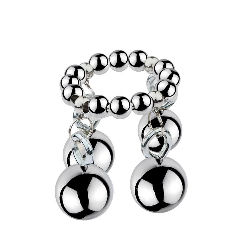 Stainless Steel Pendant Physical Exercise Stretch Weight-Bearing Sex Tools Adult Sex Toys 4 Balls 3 Balls Pendant