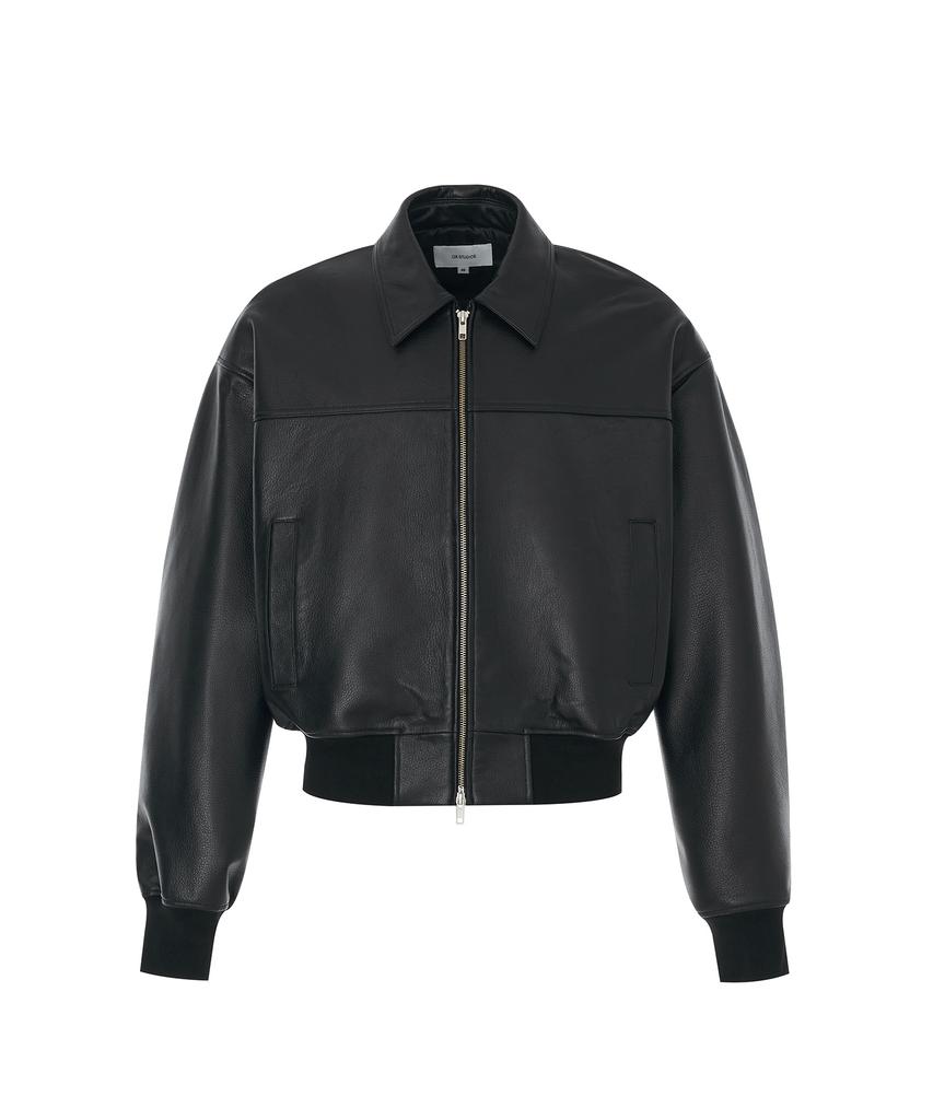 Ox Studios Lambskin Crop Leather Jacket