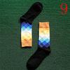 Mode Herren Baumwolle Happy Socks Warme Bunte Rauten Freizeitkleidsocken
