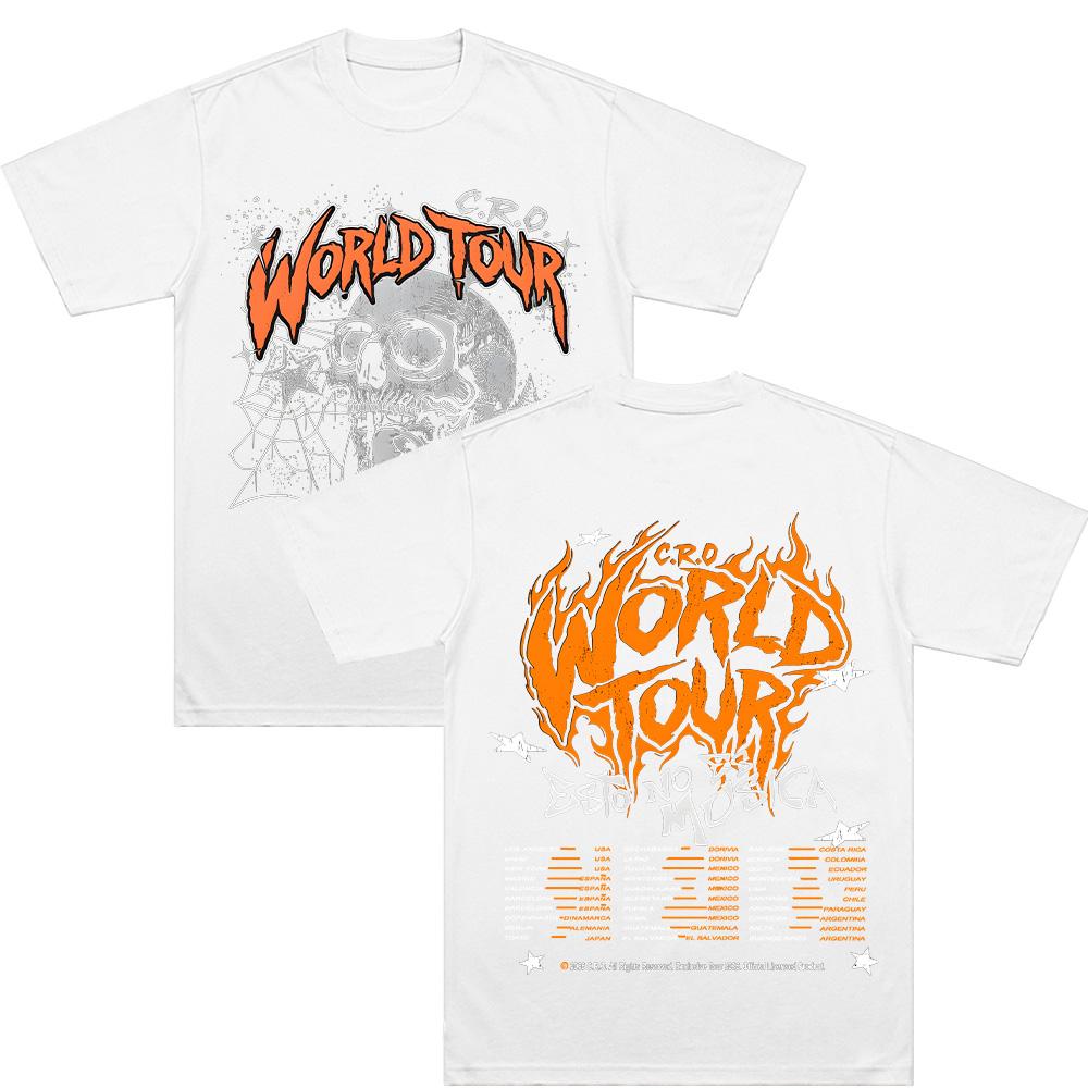 Camiseta Wt Ruinas C.R.O Esto No Es Musica World Tour T-shirts Hip Hop Fashion T-shirt Vintage Cotton Short Sleeve Tee