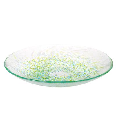 Toyo Sasaki Iroshizuku Noodle Made In Large Round Glass WA322 Glassware, Plate, Green, Japan, Plate, Plate, Plate, Tableware,