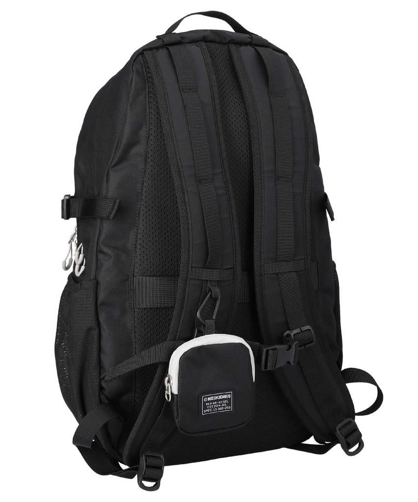 Neikidnis Carabiner Mesh Backpack Ripstop Black