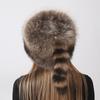 New Winter Hats for Women with Tail Fluffy Raccoon Outdoor Cozy Snow Round Hat