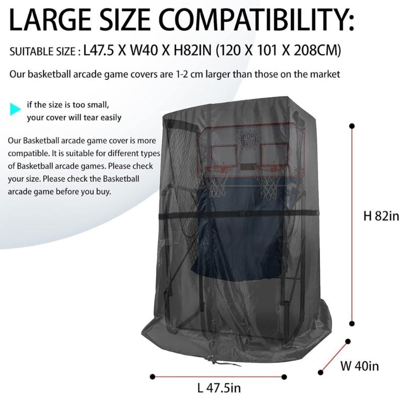 Waterproof Dustproof Basketball Arcades Machine Cover Elastic Strap Breathable Design Heavy Type Polyester Texture