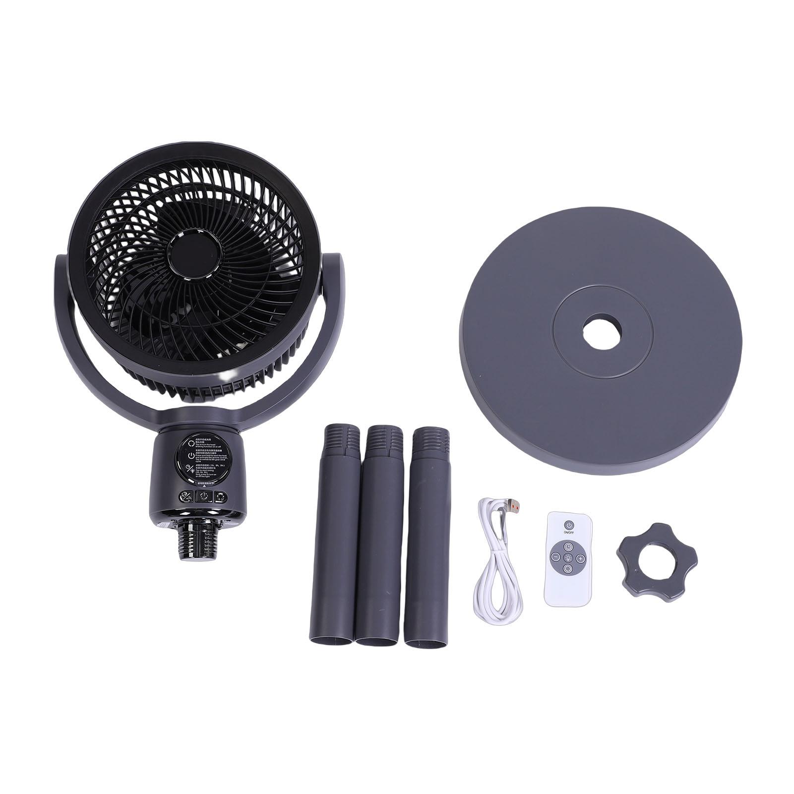 

Oscillating Table Fan Head Tilt 140 Degree Oscillation 5 Speed Settings Desk Fan with Remote Control