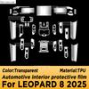 For BYD Leopard 8 2025 Panel Navigation Automotive Interior Screen TPU Protective Film Cover Anti-Scratch Sticker