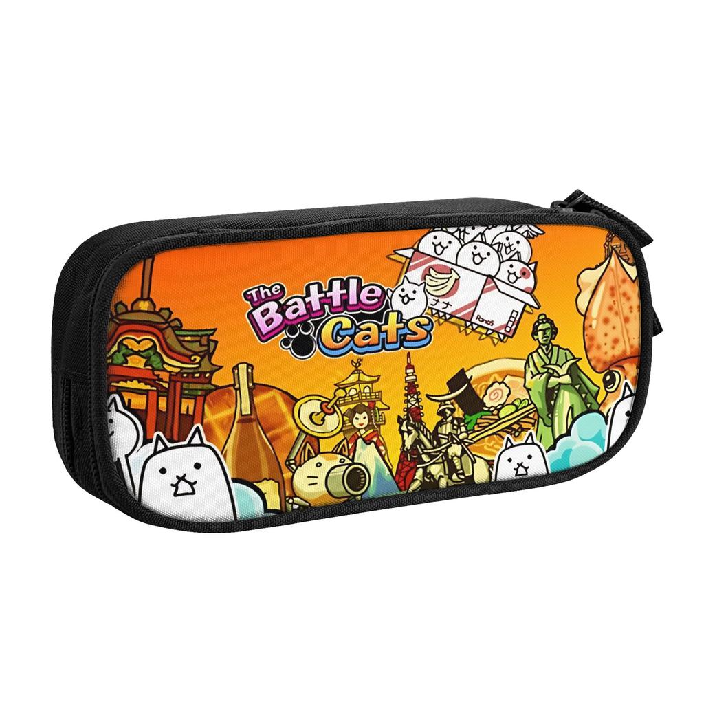 New Battle Cats Cute Cartoon Pencil Cases Pencil Pouch Kids Large Storage Bags School Supplies Zipper Stationery