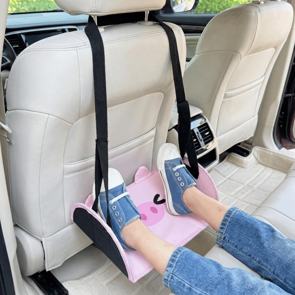 Universal Fit Kids Car Foot Hammock Hanging Portable Foot Stool Portable Backseat Foot Rest Travel