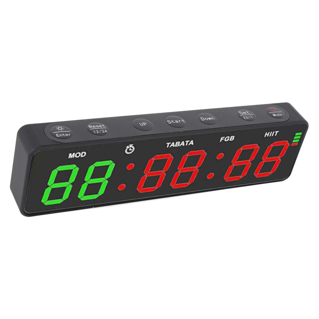 Gym Timer, Portable Magnetic Gym Clock Workout Interval Timer with Stopwatch, Rechargble Versatile Digital Timer for Boxing Garage in