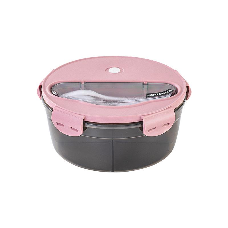 It Can Be Heated in The Microwave Oven, Round Convenient Lunch Box, Kitchen Bento Box, Fruit Food Grade Fresh-keeping Box.
