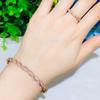 Ki0108 Creative Brass Electroplated Real Gold Full Diamond Bracelet Ring Two-Piece Hand Jewelry