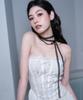 Reve Black Dot Lace Scarf & Onyx Necklace [3-Way]