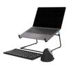 Laptop Stand - R-go - Steel - Ventilated - Compatible Macbook and Dell - Black Steel