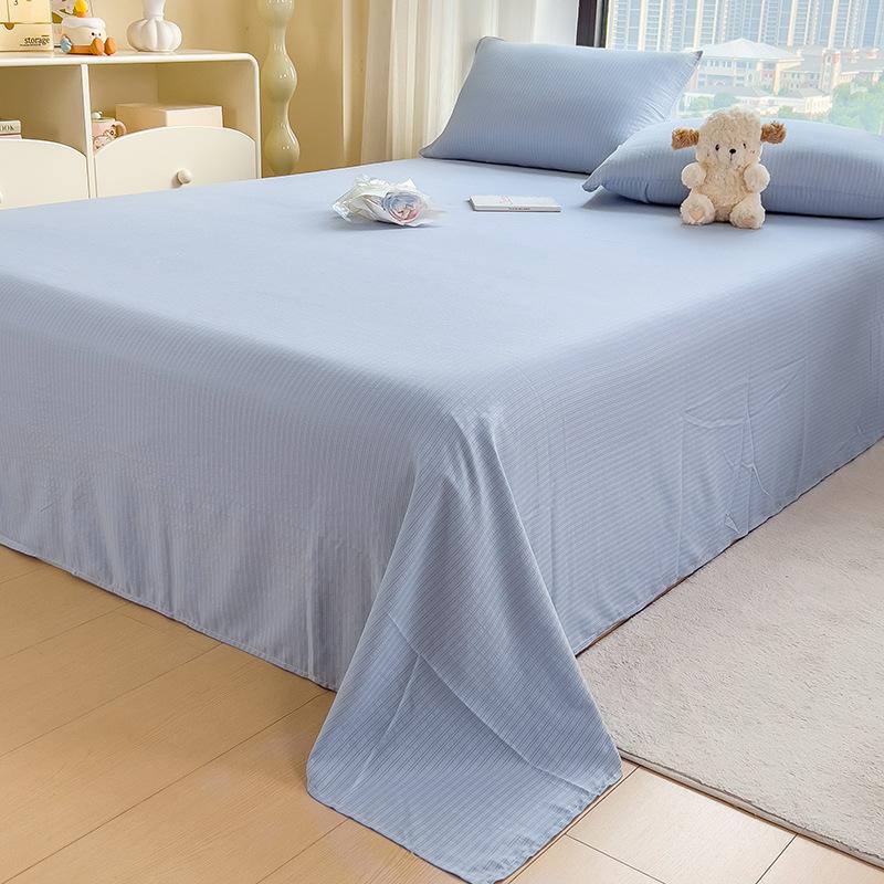Plain Skin-friendly Sheets for Home Simple Ins Style Mattress Protector Minimalist Solid Color Student Dormitory Washed Sheets