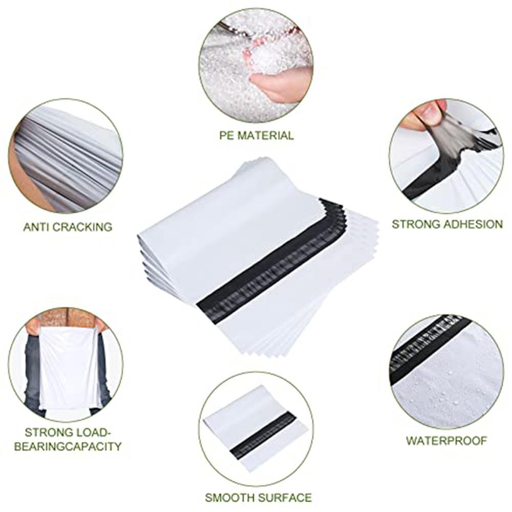 50pcs/Lots Shipping Bags Opaque PE Plastic Express Envelope Storage White Color Mailing Bags Self Adhesive Seal Courier Bag