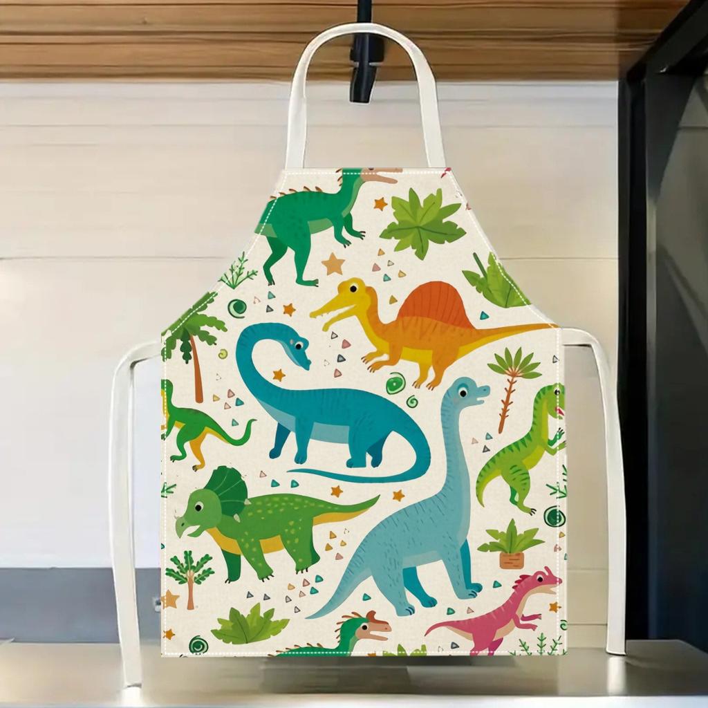 1 st Grote Effen Kleur Achtergrond Romantisch Hart Patroon Schort, Huisdecoratie Keuken Kleding, Mouwloos Duurzaam Wasbaar Unisex Kookschort,