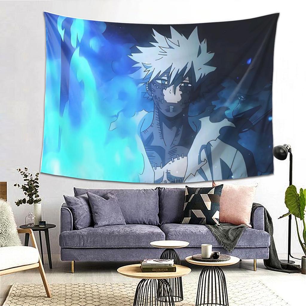 My Hero Academia Dabi Anime Manga MHA Blueflame Tapestry Wall Hanging Aesthetic Home Decoration Tapestries for Dorm Room