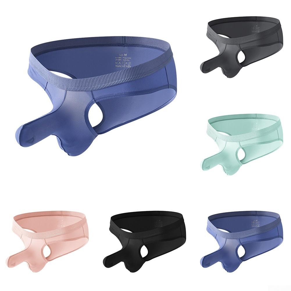 Lingerie Thong Low Waist Quick Drying Solid Bulge Pouch