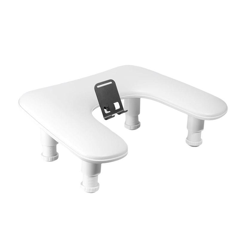 Good-U Shaped Height Adjustable Manicure Nail Arm Rest For Nails Tech, Rotating Phone Stand Included