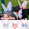 Sheer Fabric Gradient Model Moving Butterfly Car Center Console Air Vents Decoration Cars Living Room Interior Decor Accessories