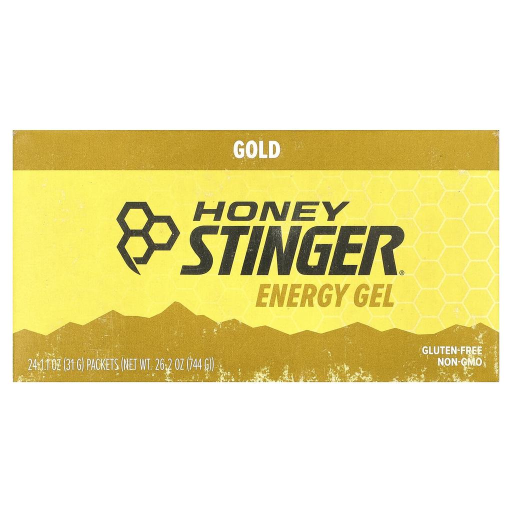 Energy Gel, Gold, 24 Packs, 31G (1.1Oz) Each