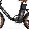 ONESPORT OT16-2 Electric Bicycle Adults  250W Brushless Motor 48V17Ah Lithium Battery 20×3.0 Inch Wide Tires Ideal for Urban & Light Off-Road Rides