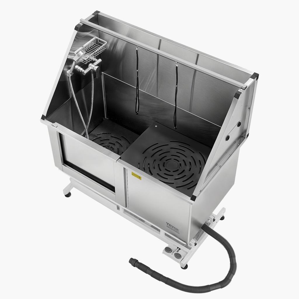 127 Cm Electric Dog Grooming Bath Tub Stainless Steel W Water Filter Left