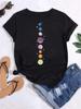 Kids Maycaur T Shirt Unisex Moon Planet Print Fashion Tee Shirts Casual Round Neck Short Sleeve