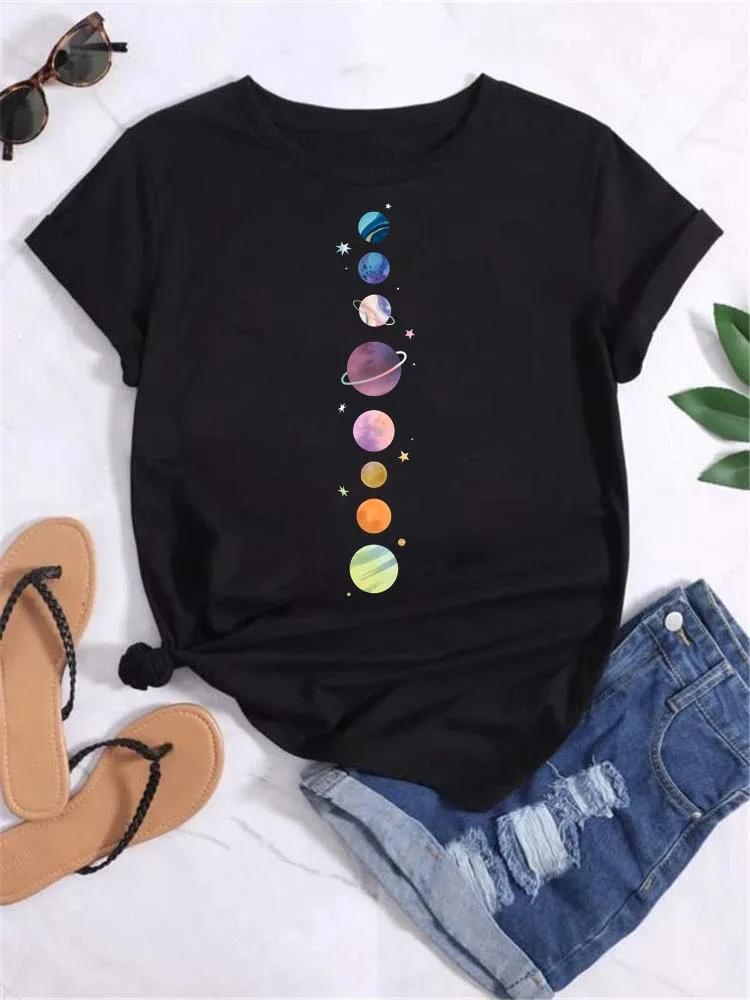 Kids Maycaur T Shirt Unisex Moon Planet Print Fashion Tee Shirts Casual Round Neck Short Sleeve