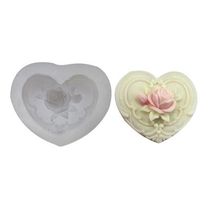 Herz Rose Silikonform Wachsschmelz Polymer Aromatherapie Herstellung Handgemacht Cupcake Gelee Form Dekoration Zubehör