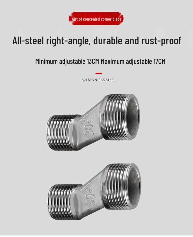 Stainless Steel 3-Function Shower Faucet Set with Concealed Hot/Cold Mixing Valve