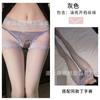 Sex-Unterwäsche sexy Netz durchsichtig seidig Einteiler Pferdeöl offener Schritt Socken hohe Taille Hüftlift Öl glänzend offene Socken