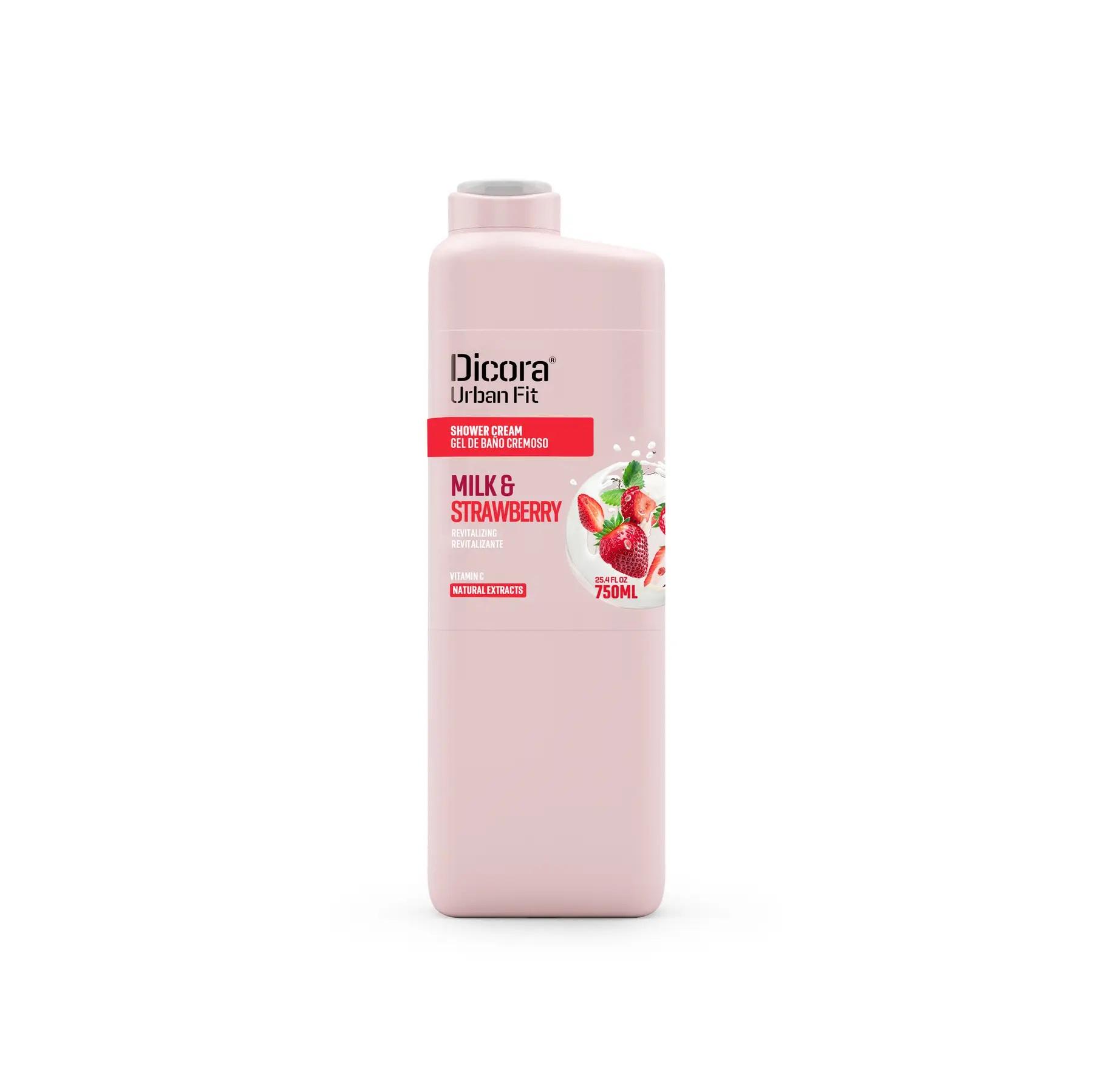 

Shower gel Nourishing with vitamin B Strawberry and milk Dicora Urban Fit 750 ml