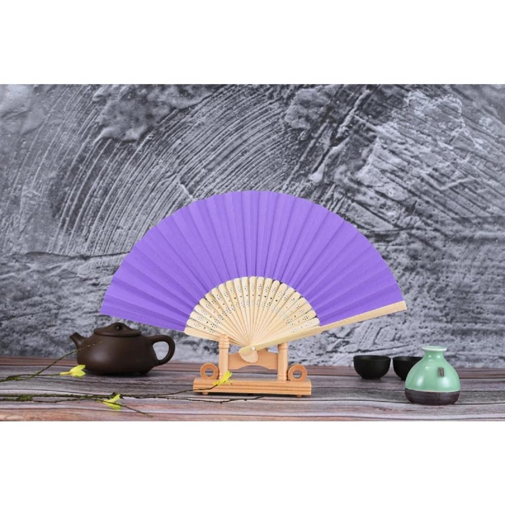 1 Peça Ventilador de Dança de Mão Estilo Chinês Padrão Personalizado Ventilador Dobrável de Bambu Ventilador de Mão para Casamento Ventilador de Flor de Bambu