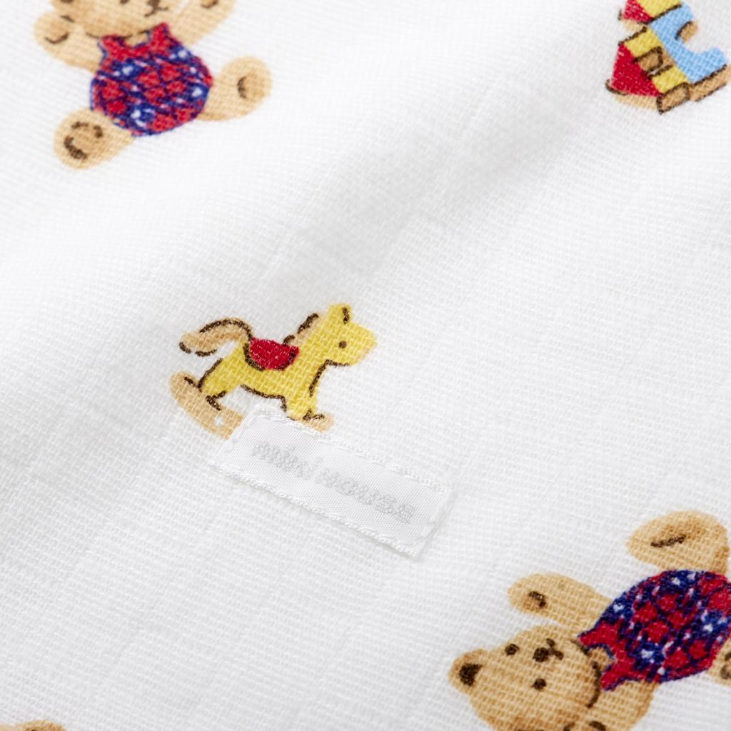 Multiticket Gauze Nursing Made in Baby Beige [MIKI HOUSE] Deka, Zavinovačka, Mys, Gáza, Medvěd, Zvíře, Japonsko, Chlapci, Dívky, Miminka, Děti, Oblečení,