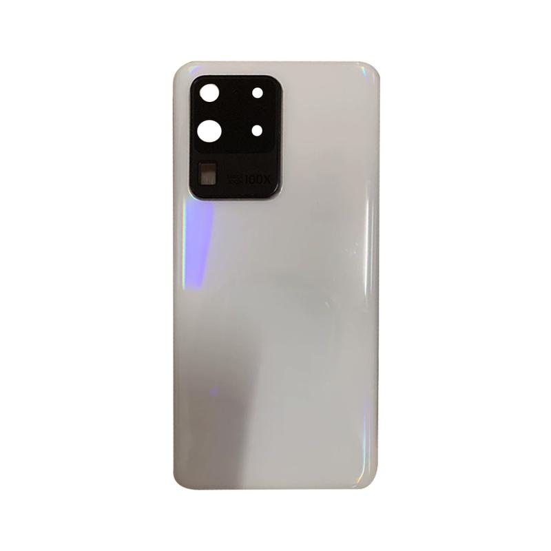 Back Glass Battery Cover For Samsung Galaxy S20 Ultra 5G SM-G988 Rear Housing With Camera Lens Frame Replacement Parts