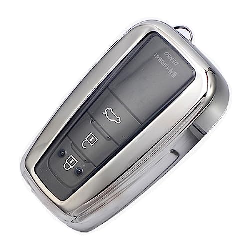 

[VERISSY] Smart Key Case Smart Key Cover Toyota Toyota Prius C-HR RAV4 86 Rank Prado Camry Corolla, Silver Applicable size срібний