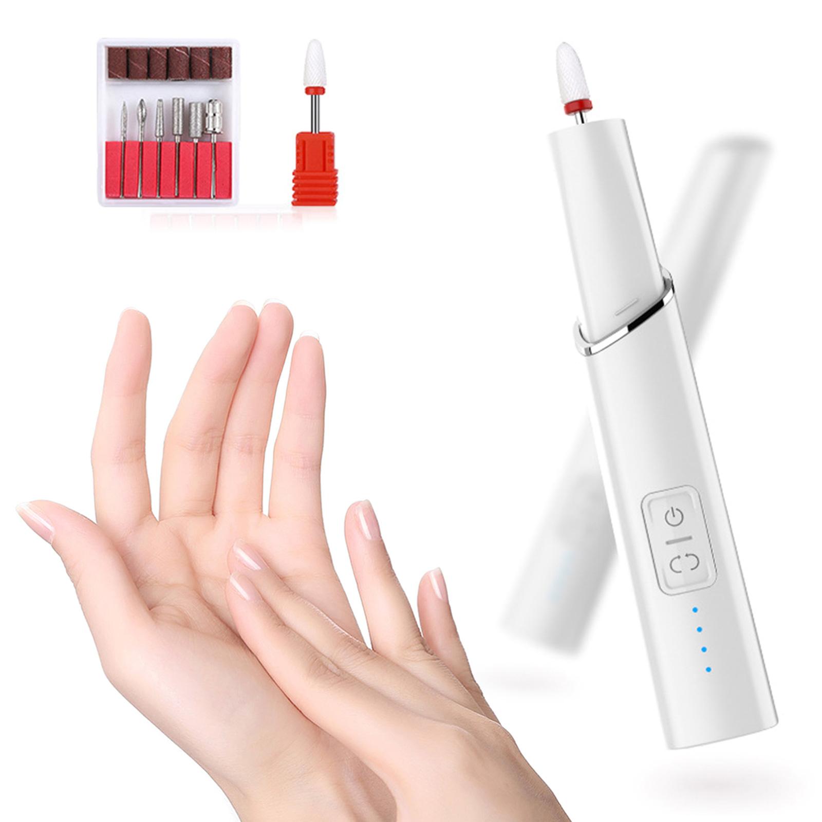 

Mini Nail Grinder Polisher Files Wireless Nail Machine Rechargeable Fast Efficient Suitable for Natural Artificial Nails