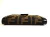 Authentic FENDI Zucca Khaki Canvas Brown Leather Bifold Wallet Compact Wallet #b174  Open box