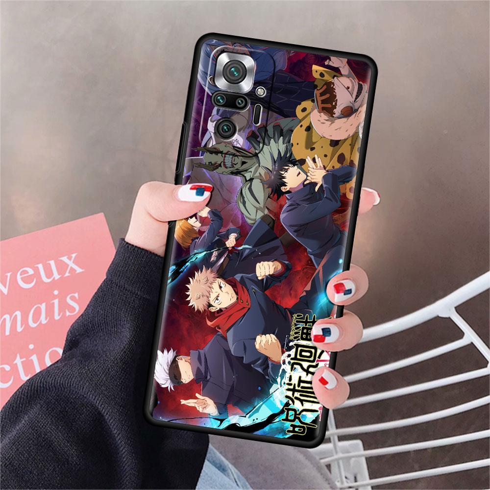 

Чехол для Xiaomi Redmi Note 10 9 11 Pro Мягкий чехол для телефона 10S 9S K40 8 9A 9C 9T 7 10C 8T Силиконовая накладка Аниме Jujutsu Kaisen Redmi Note 7