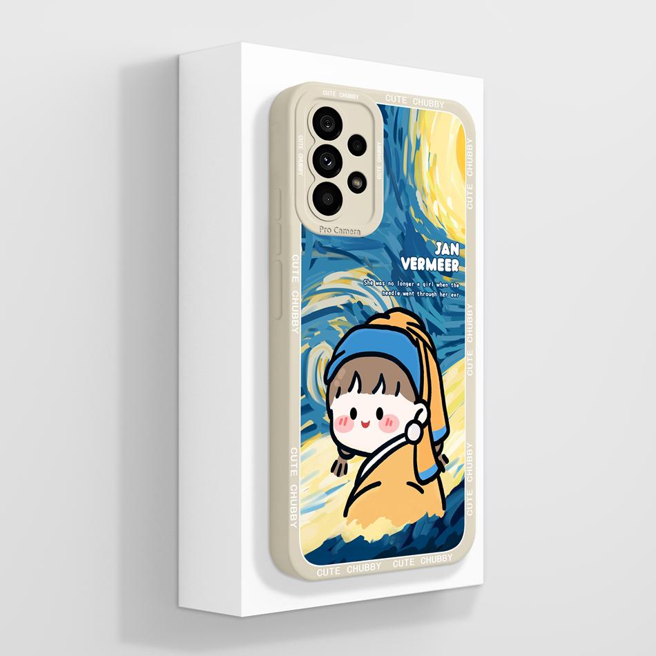 Fun Case For Samsung A73 Aesthetic Soft Liquid Silicone Funda For Samsung Galaxy A73 5G Phone Back Cover With Camera Protection