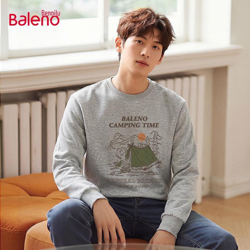 

Baleno Men s Retro Loose-Fit Knit Long Sleeve T-Shirt 4XL