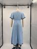 European & American V-neck Ruffle Big Swing Summer Dress - Women's Short Sleeve