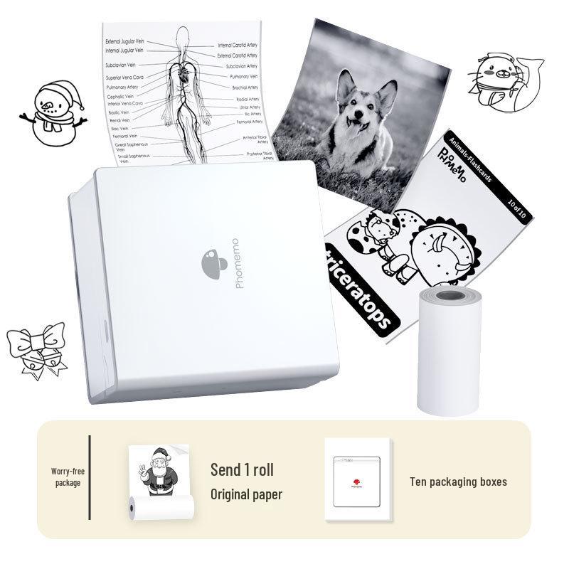 Phomemo M02 Portable Mini Thermal Printer – Bluetooth, Inkless for Mobile Devices