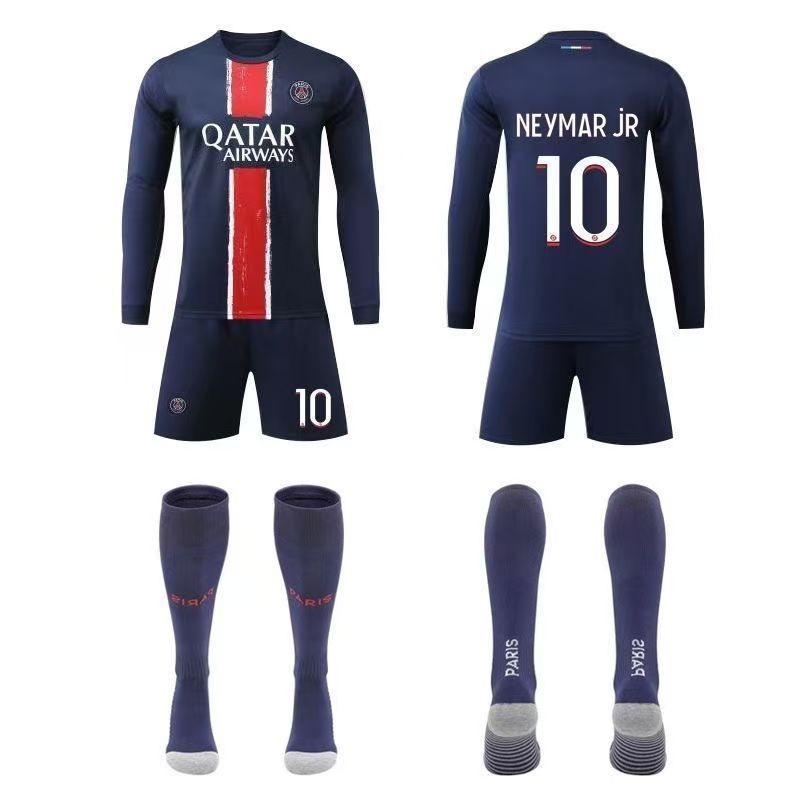 PSG Long Sleeve Football Jersey, Adult Fan Soccer Sport Shirt
