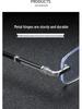 Ultra-Light Rimless Reading Glasses with Anti-Radiation Photochromic Lenses for Large Faces