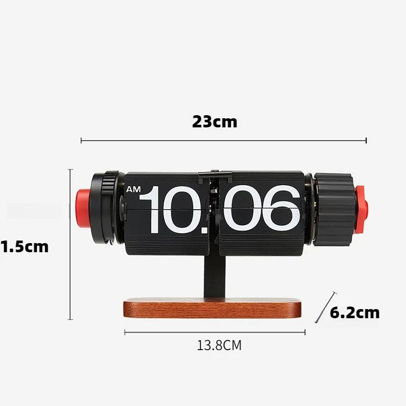 Metallwecker Automatische Seite Luxus Drehwecker Digital Stille Ästhetische Uhren Einzigartige Kreative Kunst Nachttisch Desktop Dekor Wecker
