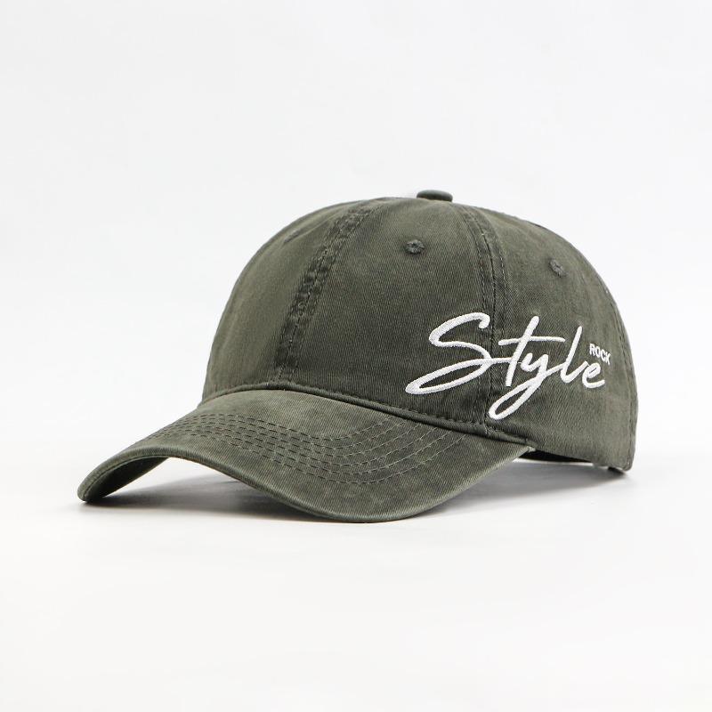 

Embroidered baseball cap casual versatile face small men and women sunscreen hat soft top duck tongue армия зеленый